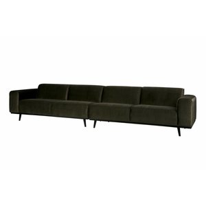 BePureHome BePureHome Sofa Statement XL 4-Sitzer Samt dunkelgrün