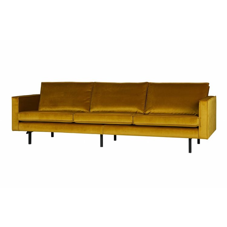 BePureHome BePureHome Couch 3-seater Rodeo velvet ocher yellow