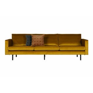 BePureHome BePureHome Couch 3-seater Rodeo velvet ocher yellow