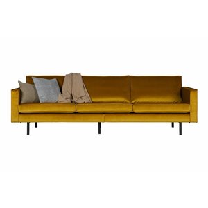 BePureHome BePureHome Couch 3-seater Rodeo velvet ocher yellow