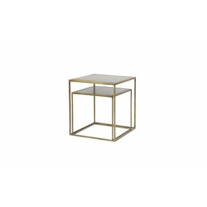 BePureHome BePureHome Side table, set of 2 square metal brass