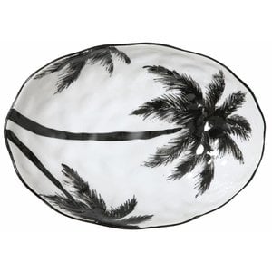 HKliving Serving bowl oval palms 'jungle'
