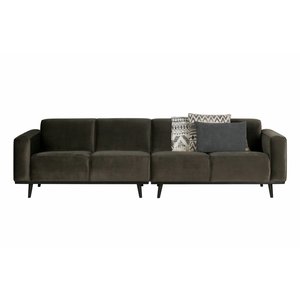 BePureHome BePureHome Sofa Statement 4-seater Samtstoff Grün