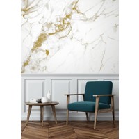 Photo Wallpaper Marble white-gold