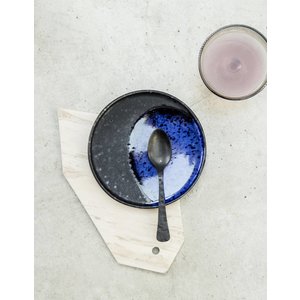 HKliving HKliving Dessert plate Kyoto cobalt blue Ø17,5cm