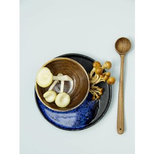 HKliving HKliving Dessert plate Kyoto cobalt blue Ø17,5cm