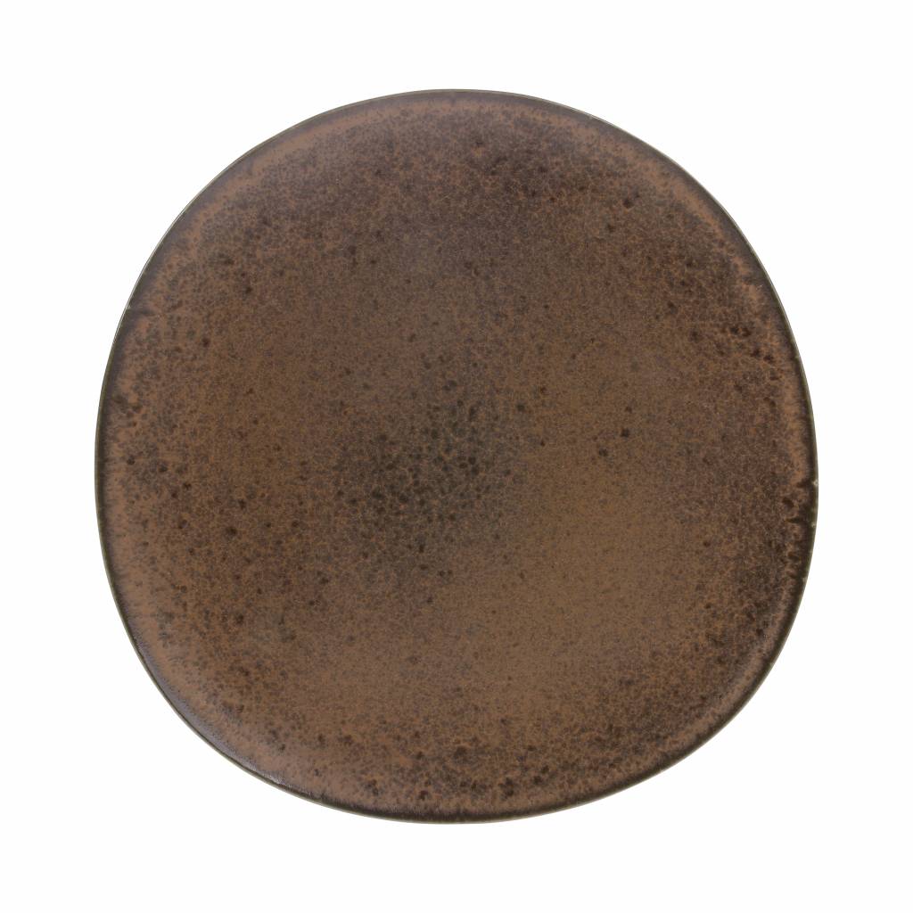 HKliving Teller Bold & Basic Keramik terra Ø28,5cm Neue Kollektion