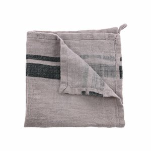HKliving natural/striped linen napkin set of 2 (45x45)