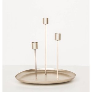 Urban Nature Culture Candle holder 3 candles metal gold