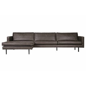 BePureHome Rodeo Chaise Longue Links Schwarz