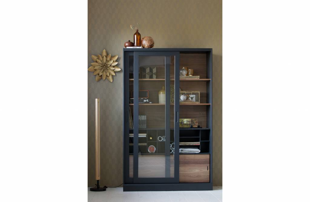 Woood Display Cabinet James Nut Black New Collection 2019