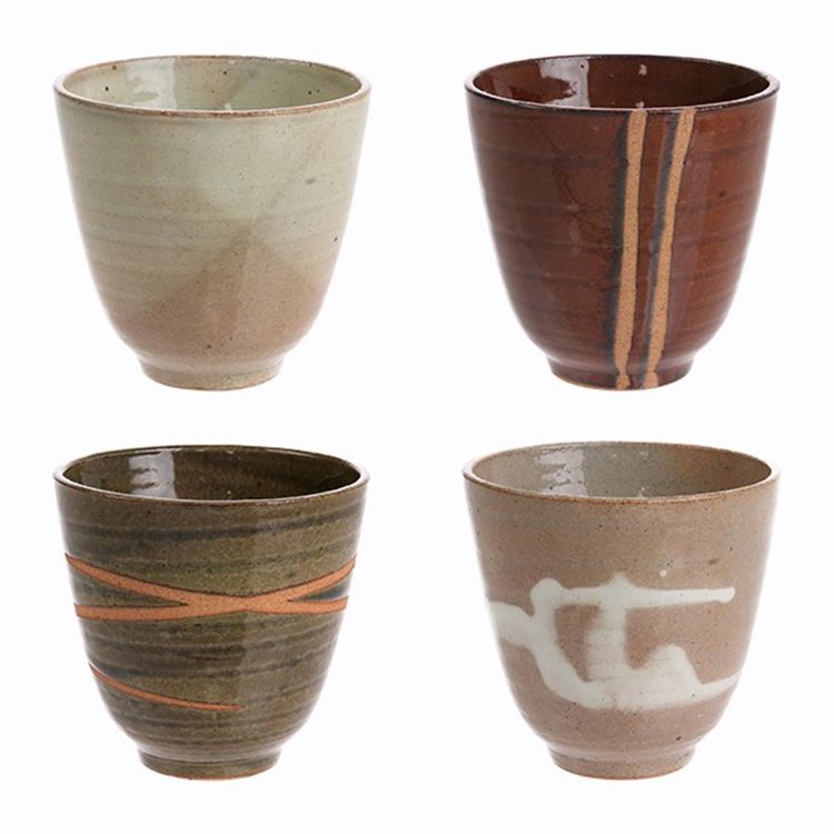 HKliving HKliving Mug Yonomi Japanese Ceramics set of 4