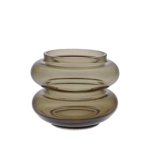 HKliving HKliving Vase Smoked Glass S brown