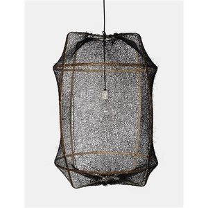 Ay illuminate Ay illuminate Hanglamp Z1 zwart frame met sisal net zwart