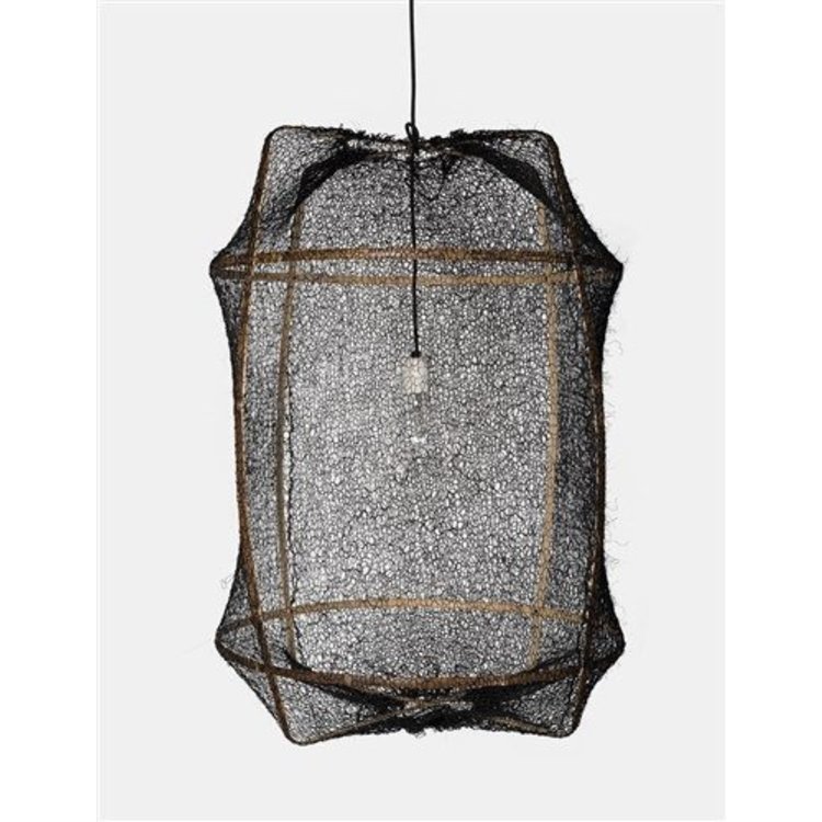 Ay illuminate Ay illuminate Hanging lamp Z1 black with sisal net black