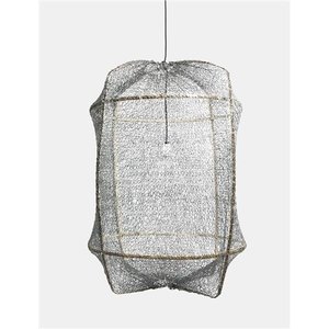 Ay illuminate Ay illuminate Hanging lamp Z1 black with sisal net grey