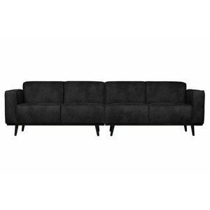 BePureHome Couch Statement 4-seater suedine black