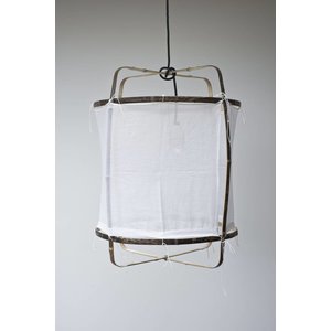 Ay illuminate Ay illuminate Hanglamp Z5 zwart/bruin frame met katoen cover