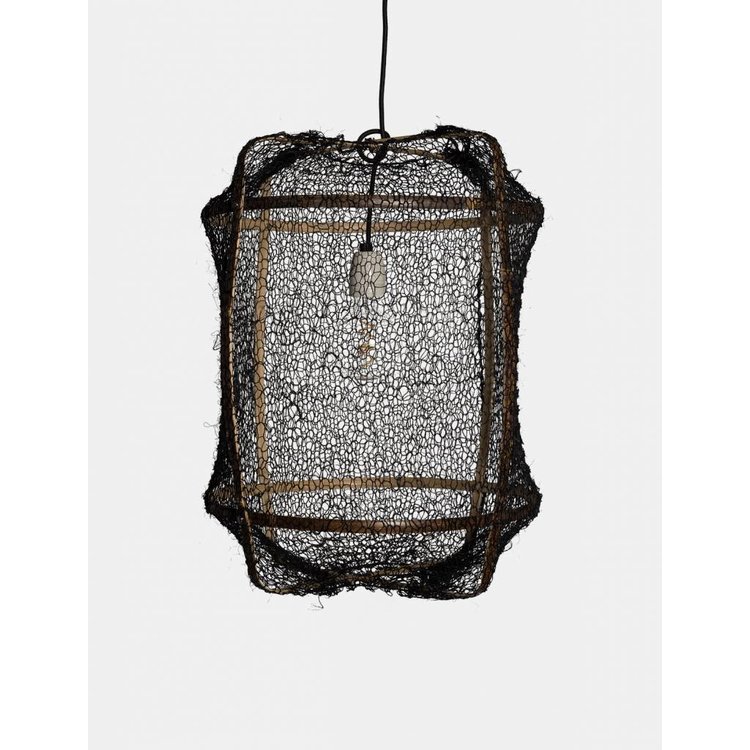 Ay illuminate Ay illuminate Hanglamp Z5 zwart frame met sisal net zwart