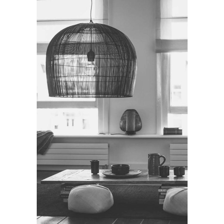 Ay illuminate Ay Illuminate Hanging lamp Buri rattan black small