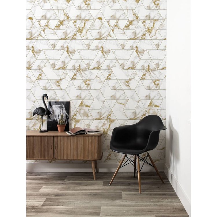 KEK Amsterdam KEK Amsterdam Photo Wallpaper Marble mosaic gold