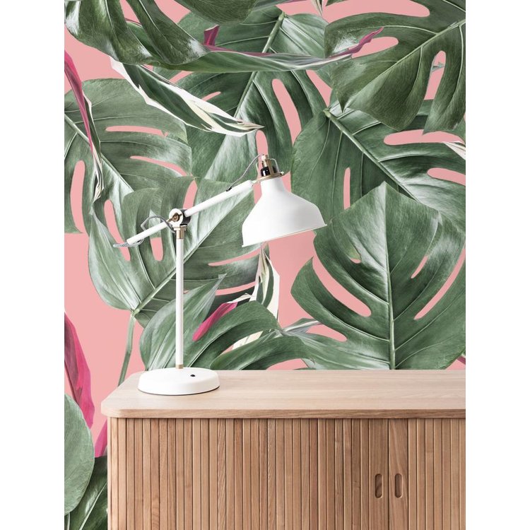 KEK Amsterdam KEK Amsterdam Photo Wallpaper Botanical Monstera pink