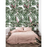Fototapeten Botanical Monstera Weiss