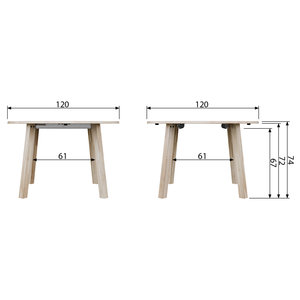 WOOOD WOOOD Eettafel Uitschuifbaar Lange Jan Rond eiken