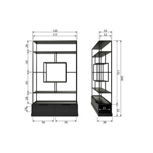 WOOOD WOOOD Fächerschrank Fons schwarz