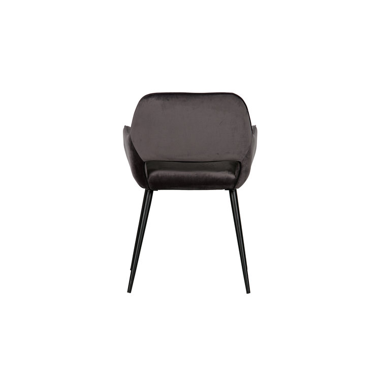 WOOOD WOOOD Chair Jelle set of 2 velvet gray 80x60x57 cm