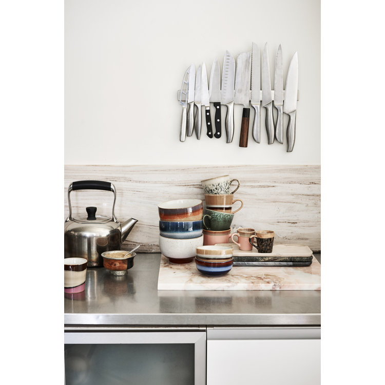 HKliving HKliving keramische 70's cappuccino mokken set van 4