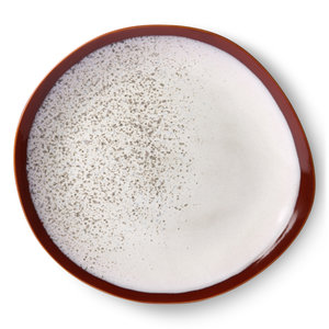 HKliving HKliving Dinner plate 70's ceramic "frost" Ø29cm