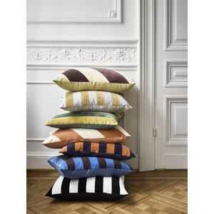 HKliving HKliving striped cushion velvet yellow/purple (50x50)