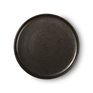 HKliving HKliving Kyoto ceramics: rustic dinner plate black