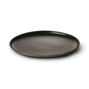 HKliving HKliving Kyoto ceramics: rustic dinner plate black