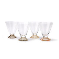 Gekleurde cocktailglas set van 4