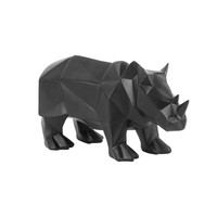 Standbeeld Origami Rhino mat zwart