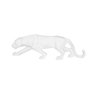 Present Time Present Time Statue Origami Panther polyresin matt white