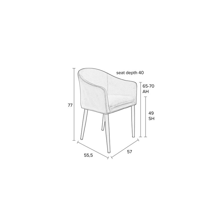 Dutch Home Designs Dutch Home Designs fauteuil Catelyn