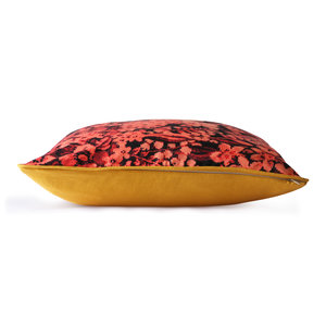 HKliving HKliving printed floral cushion coral/black (50x50)