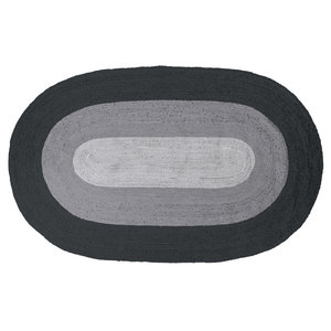 BePureHome BePureHome Border carpet oval jute black / gray 170x300