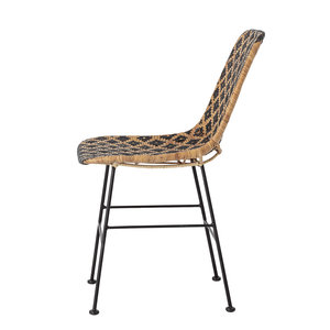 Dutch Home Designs Bloomingville Kitty rotan eetkamerstoel - zwart