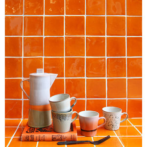 HKliving HKliving keramiek 70s americano mokken set van 4