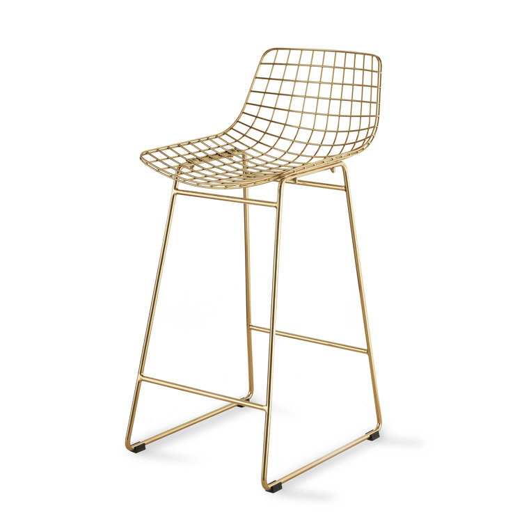 HKliving HKliving bar stool wire steel brass or silver