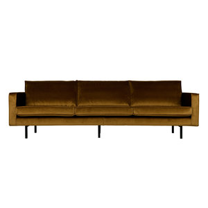 BePureHome Rodeo sofa 3-seater velvet honey yellow or ocher