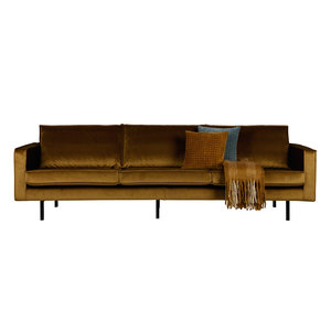 BePureHome BePureHome Rodeo Sofa 3-Sitzer Samt Honiggelb oder Ocker