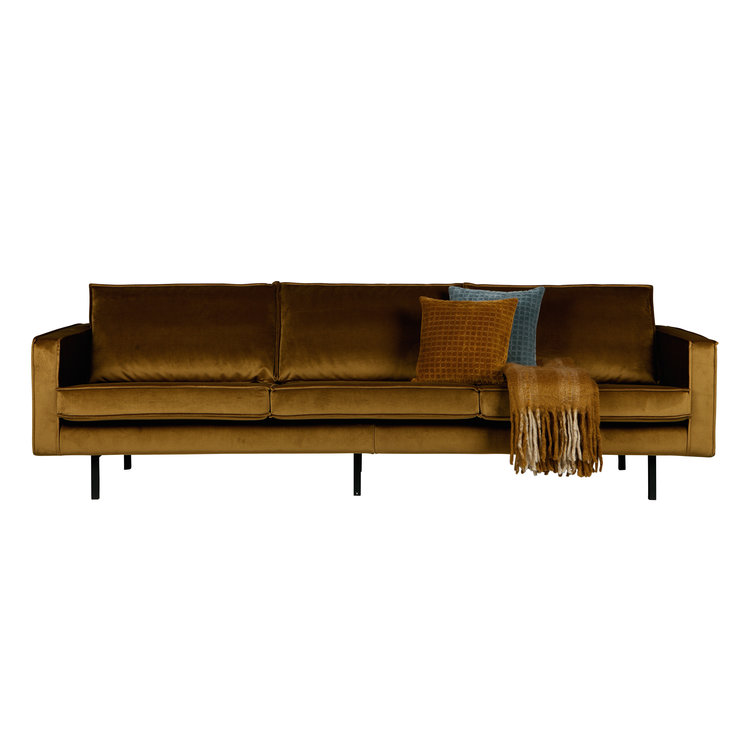 BePureHome BePureHome Rodeo sofa 3-seater velvet honey yellow or ocher