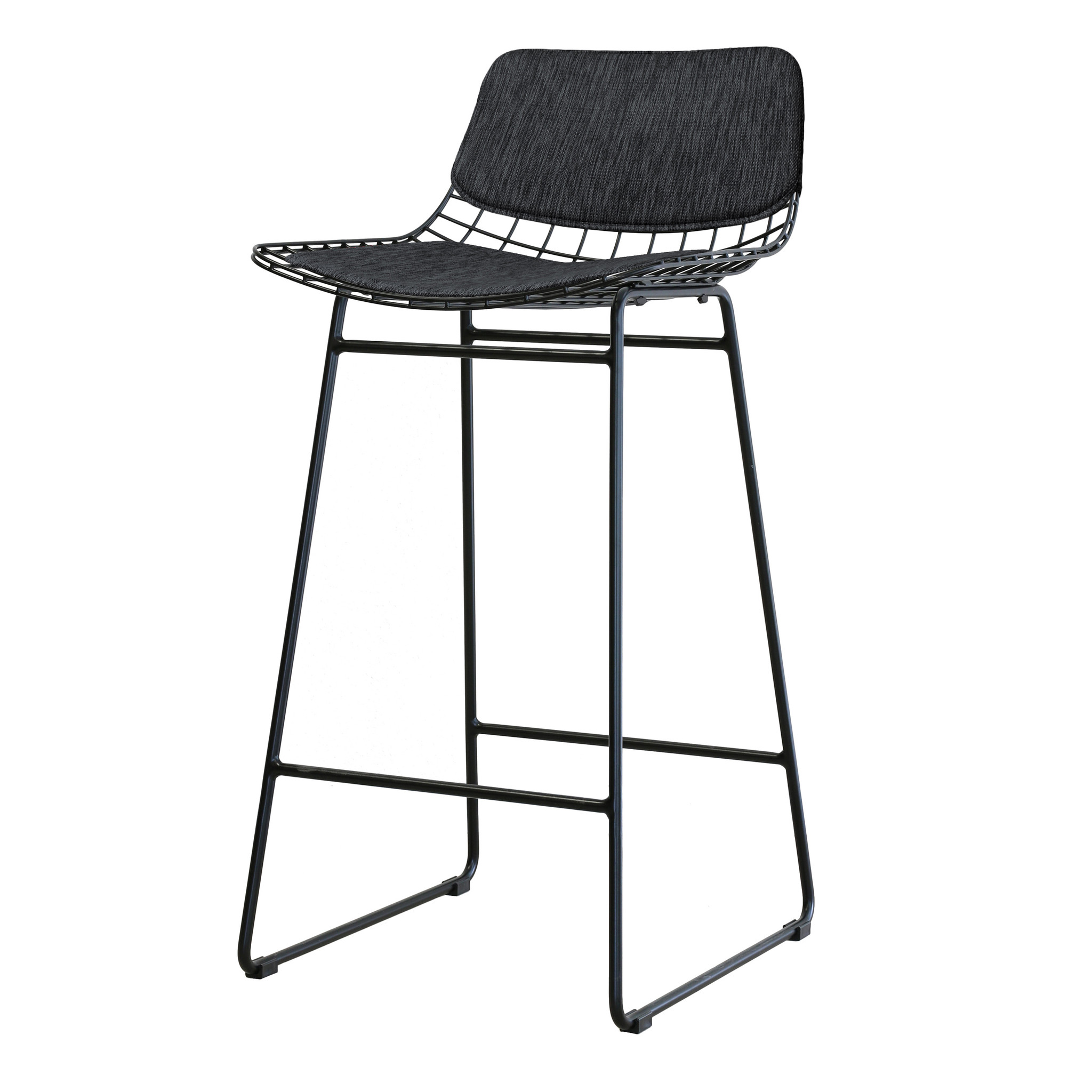 Hkliving Comfort Kit For Wire Bar Stool Dark Gray Cushion Orangehaus