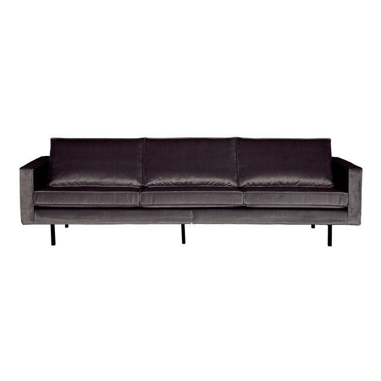 BePureHome BePureHome Sofa 3-Sitzer Rodeo Samt Anthrazit, Kastanie oder dunkelgrüner Jäger