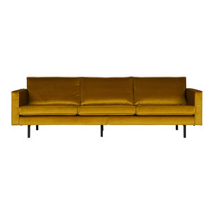BePureHome BePureHome Rodeo sofa 3-seater velvet honey yellow or ocher